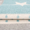 Vloerkleed Lazur Grijs Turquoise Vierkanten Kindertapijt