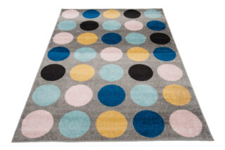 Vloerkleed Lazur Grijs Veelkleurig Geometrisch Cirkels
