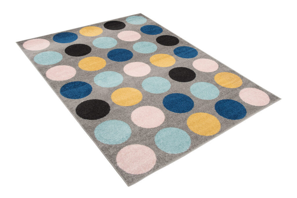 Vloerkleed Lazur Grijs Veelkleurig Geometrisch Cirkels
