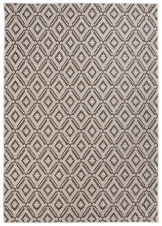 Vloerkleed Capri Bruin Sisal Geruit Mozaïek Indoor Outdoor Design