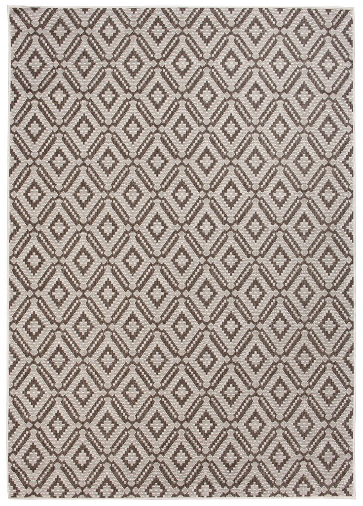 Vloerkleed Capri Bruin Sisal Geruit Mozaïek Indoor Outdoor Design