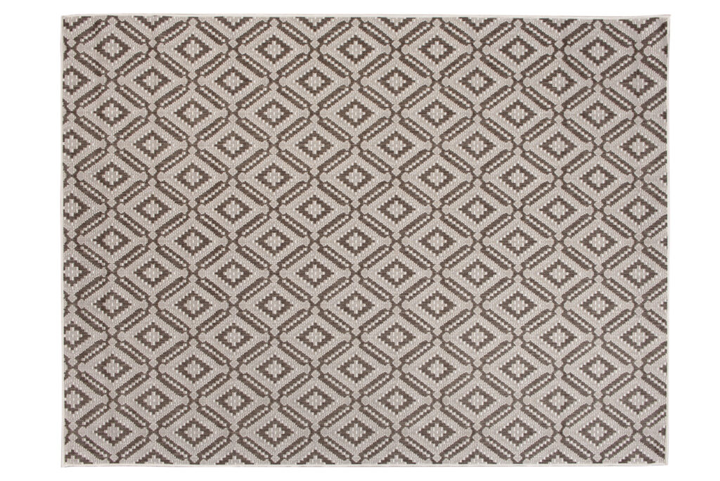 Vloerkleed Capri Bruin Sisal Geruit Mozaïek Indoor Outdoor Design
