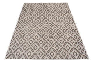 Vloerkleed Capri Bruin Sisal Geruit Mozaïek Indoor Outdoor Design