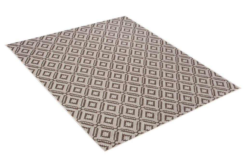 Vloerkleed Capri Bruin Sisal Geruit Mozaïek Indoor Outdoor Design