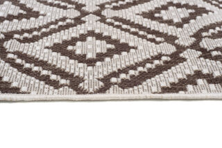 Vloerkleed Capri Bruin Sisal Geruit Mozaïek Indoor Outdoor Design
