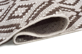 Vloerkleed Capri Bruin Sisal Geruit Mozaïek Indoor Outdoor Design