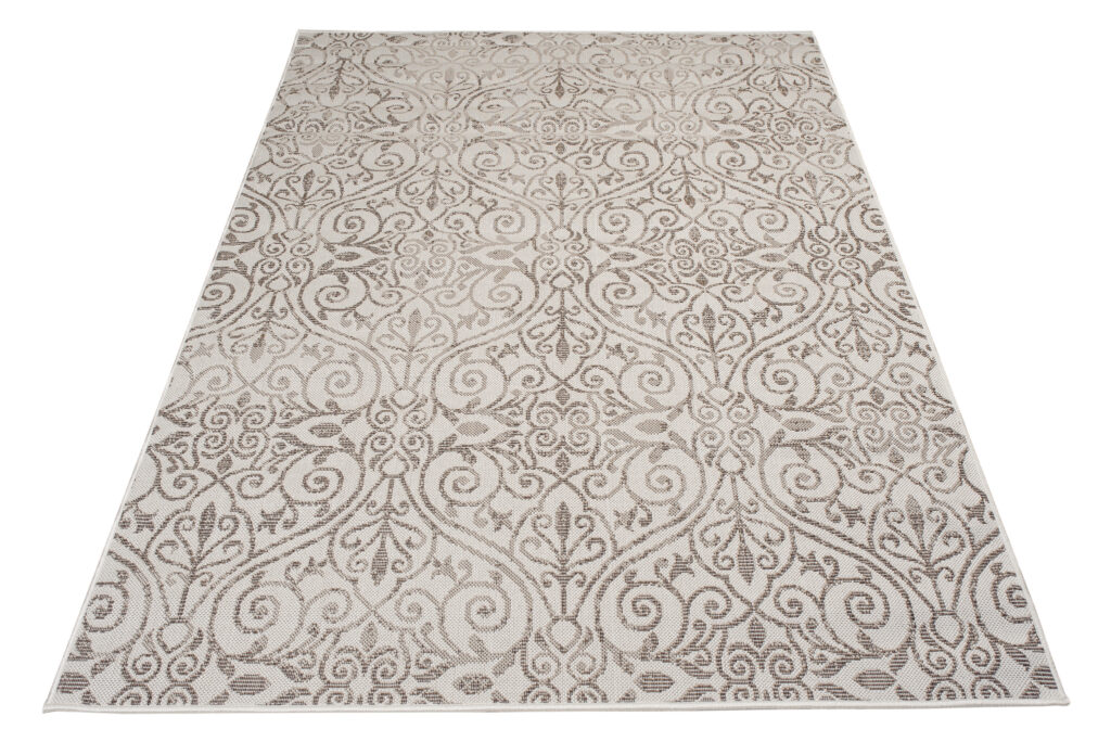 Vloerkleed Capri Creme Sisal Bloemen Indoor Outdoor Design