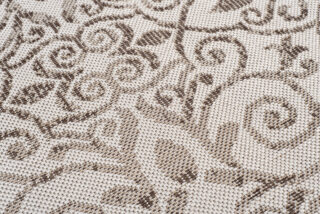 Vloerkleed Capri Creme Sisal Bloemen Indoor Outdoor Design