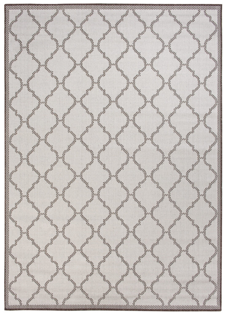 Vloerkleed Capri Grijs Sisal Marokkaanse Trellis Indoor Outdoor Modern