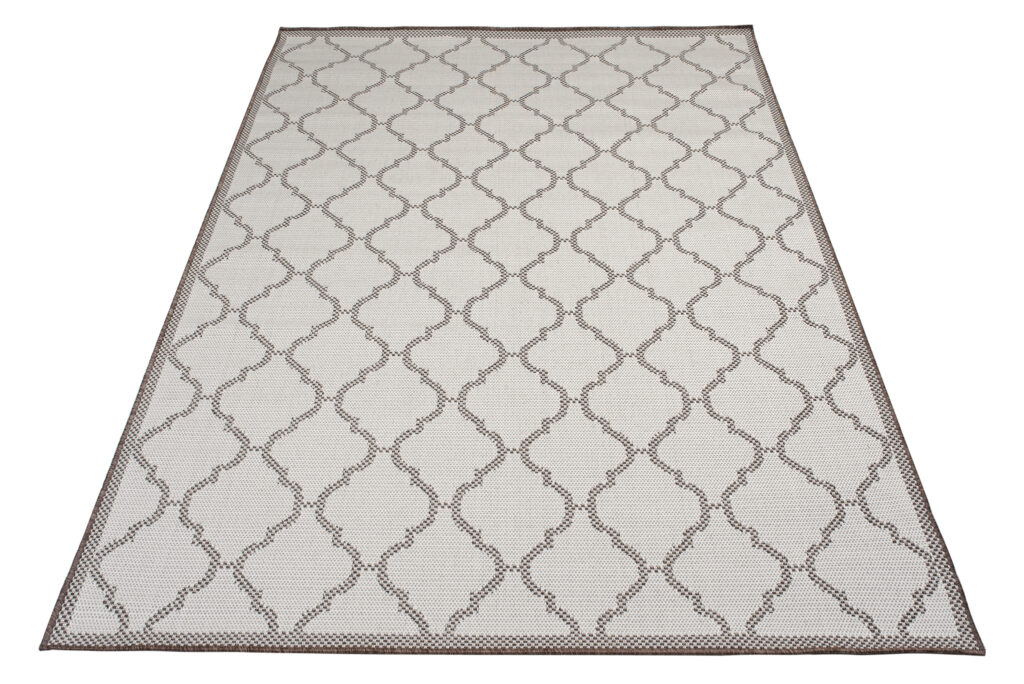 Vloerkleed Capri Grijs Sisal Marokkaanse Trellis Indoor Outdoor Modern