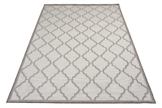 Vloerkleed Capri Grijs Sisal Marokkaanse Trellis Indoor Outdoor Modern