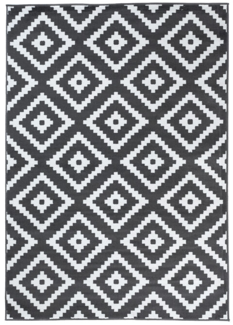 Vloerkleed Luxury Grijs Wit Geometrisch Diamant