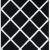 Vloerkleed Luxury Zwart Wit Geometrisch Geruit