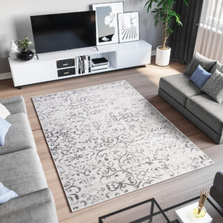 Vloerkleed Sky Grijs Vintage Gebloemd Ornamenten