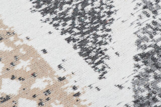 Vloerkleed Azteca Katoen Grijs Beige met Franjes