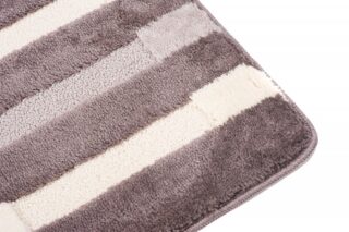 Badmat Mono 3PC Bruin Creme Drie Stukken Antislip Zacht Douchemat