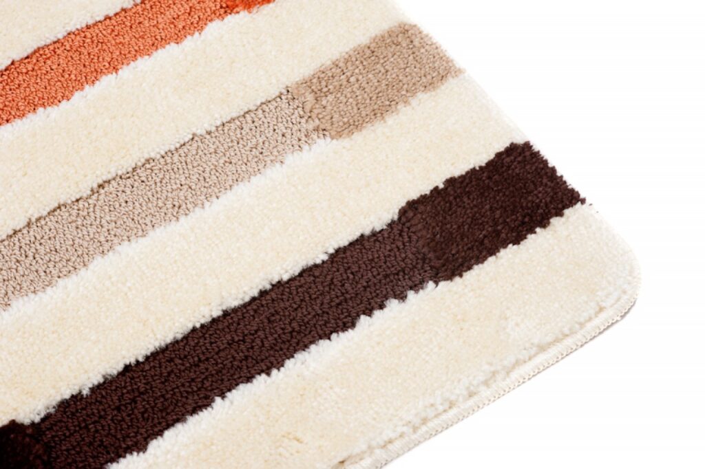 Badmat Mono 3PC Beige Bruin Drie Stukken Antislip Zacht Douchemat
