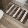 Badmat Mono 1PC Bruin Creme Antislip Zacht Douchemat