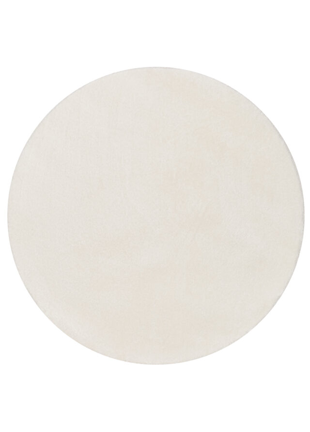 Vloerkleed Cuddle Rond Antislip Creme Hoogpolig