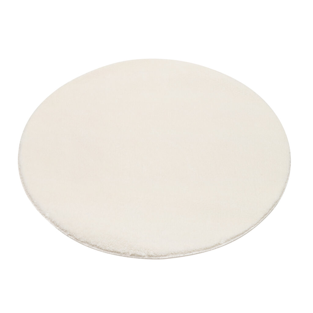 Vloerkleed Cuddle Rond Antislip Creme Hoogpolig
