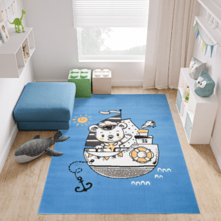 Vloerkleed Jolly Schip Hoogwaardig Blauw Woonsfeer