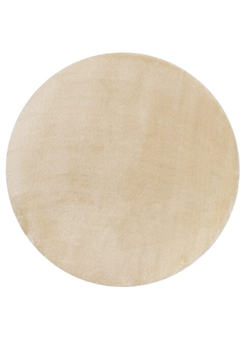 Vloerkleed Cuddle Rond Antislip Beige Hoogpolig