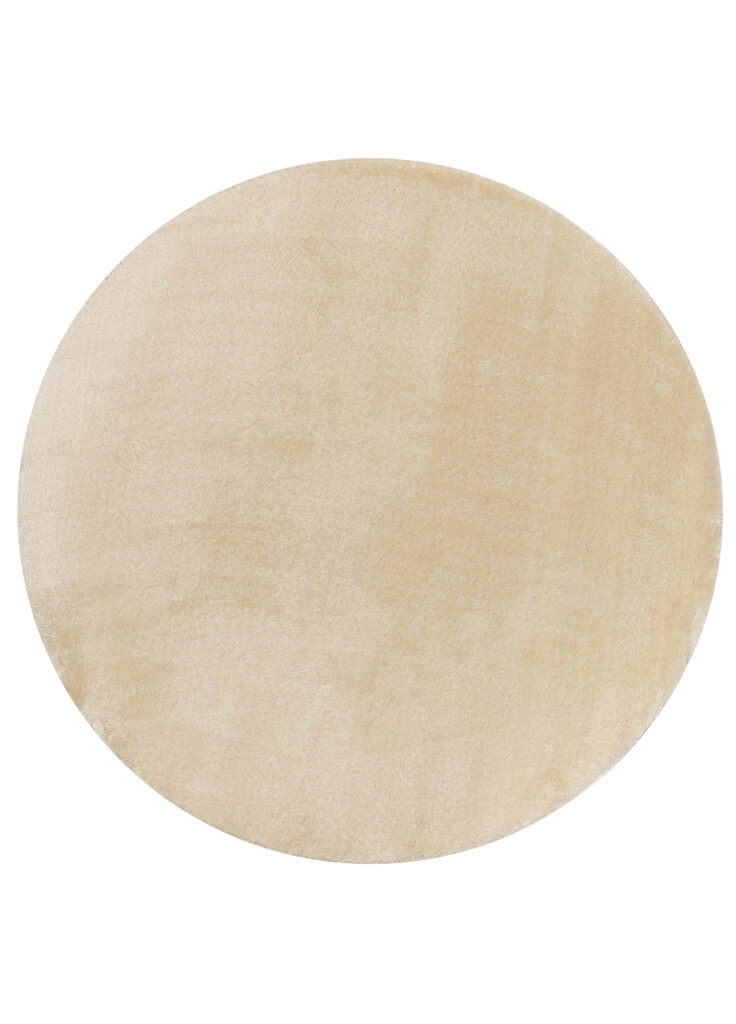 Vloerkleed Cuddle Rond Antislip Beige Hoogpolig