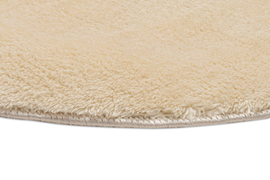 Vloerkleed Cuddle Rond Antislip Beige Hoogpolig