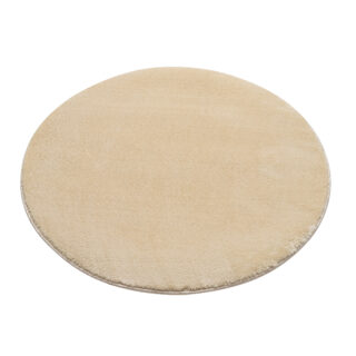 Vloerkleed Cuddle Rond Antislip Beige Hoogpolig