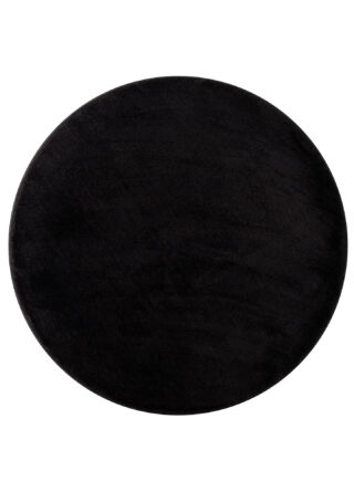 Vloerkleed Cuddle Rond Antislip Zwart Hoogpolig