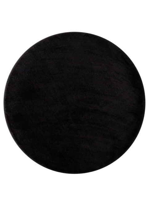 Vloerkleed Cuddle Rond Antislip Zwart Hoogpolig
