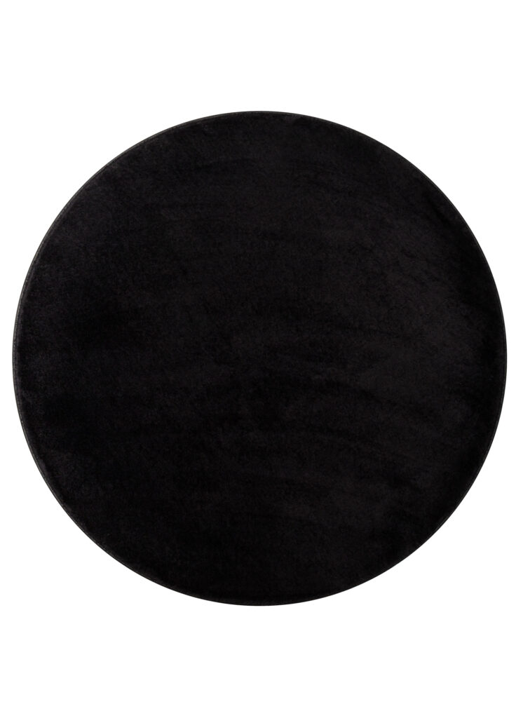 Vloerkleed Cuddle Rond Antislip Zwart Hoogpolig