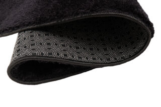 Vloerkleed Cuddle Rond Antislip Zwart Hoogpolig
