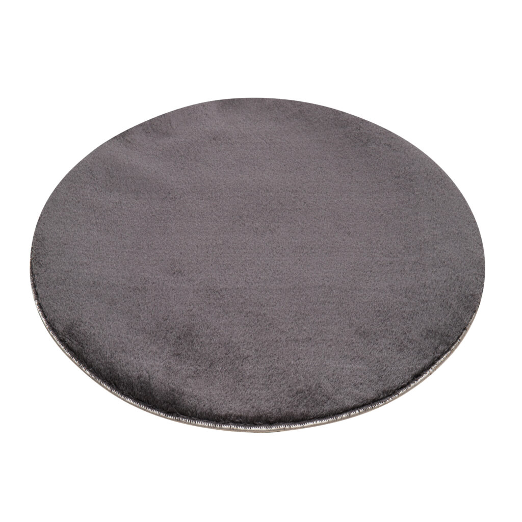 Vloerkleed Cuddle Rond Antislip Antraciet Hoogpolig