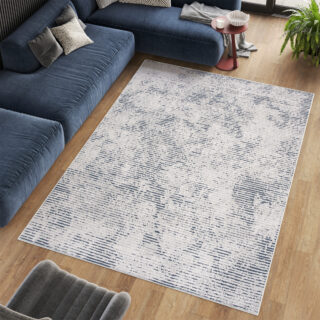 Vloerkleed Lotus Creme Grijs Blauw Modern Woonsfeer Sfeervol