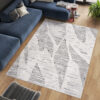 Vloerkleed Lotus Beige Antraciet Abstract Modern Interieur Design