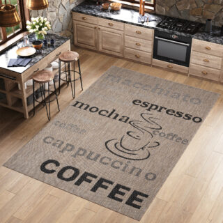 Vloerkleed Melissa Bruin Zwart Koffie Indoor Outdoor