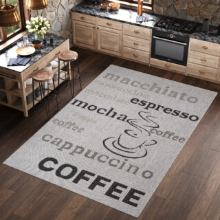 Vloerkleed Melissa Grijs Zwart Koffie Indoor Outdoor