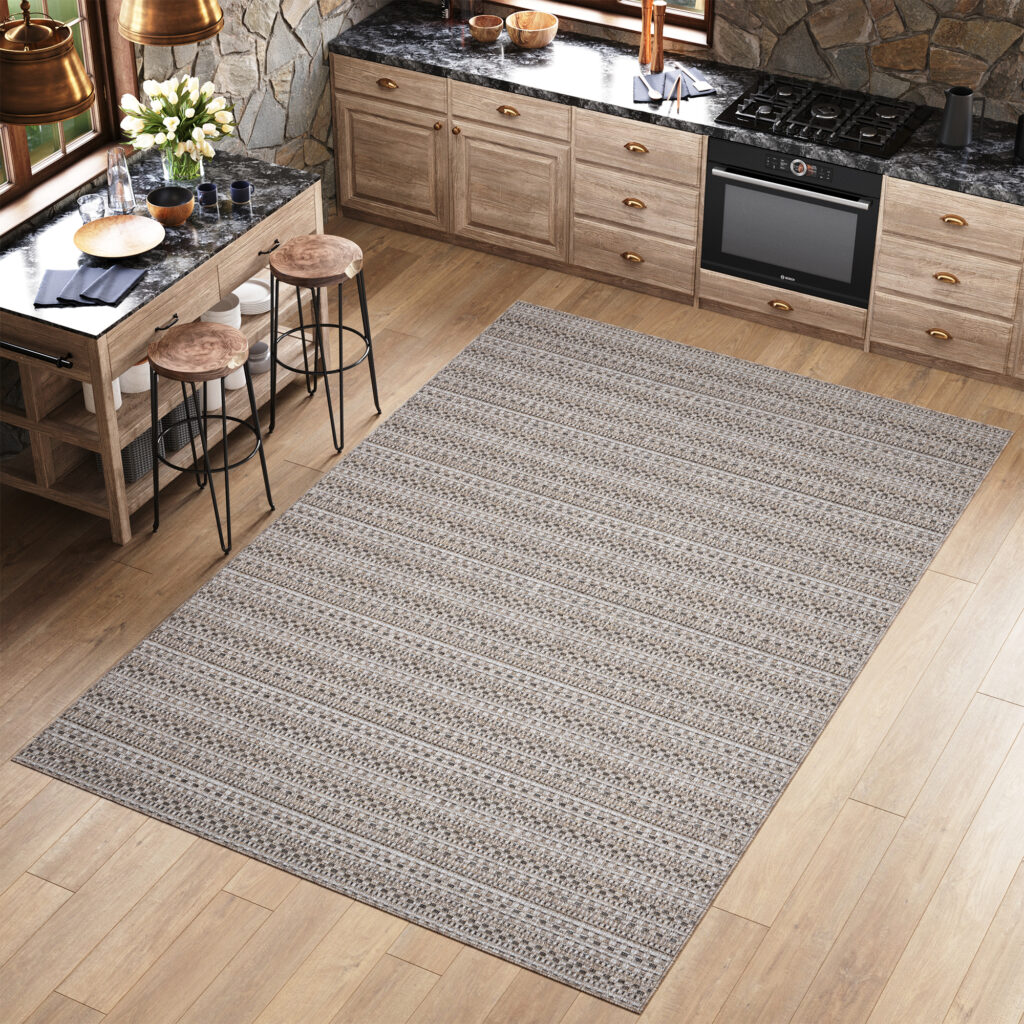 Vloerkleed Melissa Bruin Smalle Lijnen Indoor Outdoor