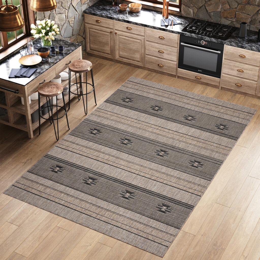 Vloerkleed Melissa Bruin Zwart Ethno Indoor Outdoor