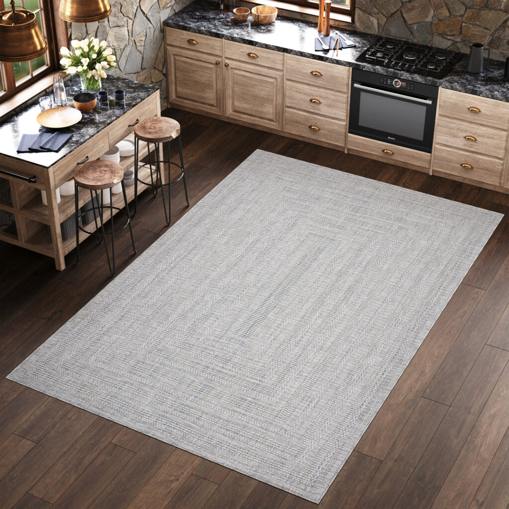 Vloerkleed Melissa Grijs Melange Geometrisch Indoor Outdoor