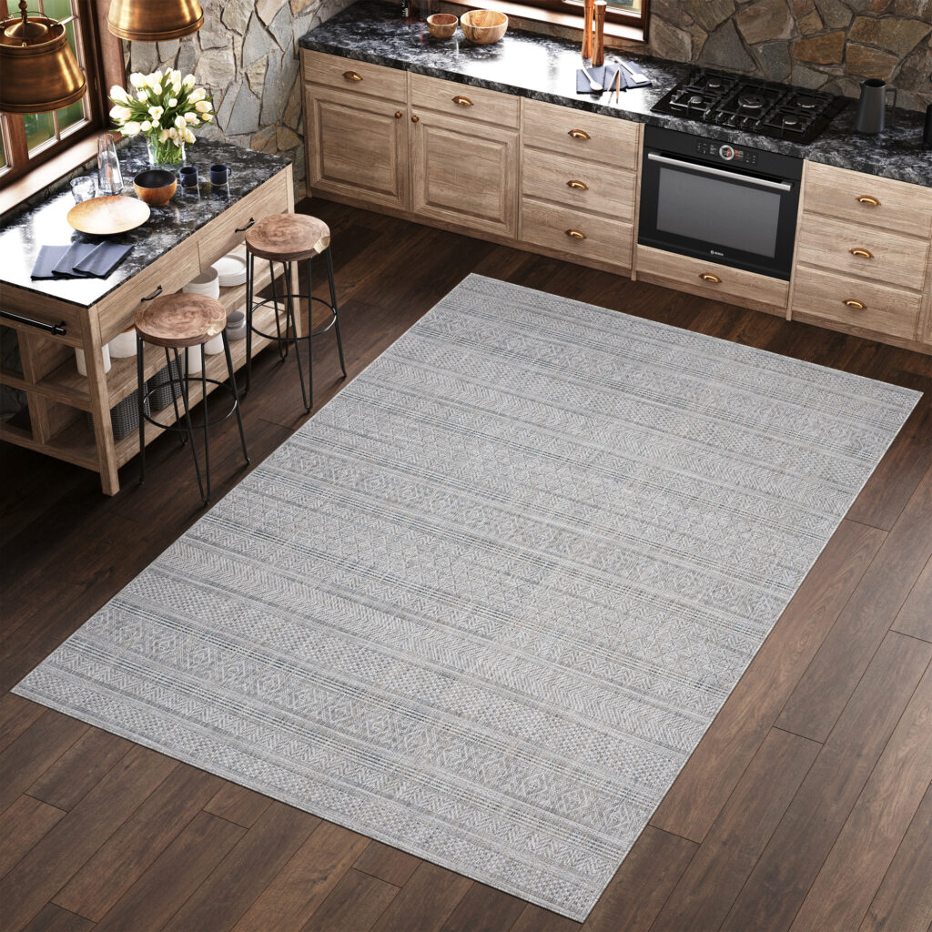 Vloerkleed Melissa Grijs Melange Ehtno Indoor Outdoor
