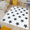 Vloerkleed Luxury Wit Grijs Sterren Kindertapijt