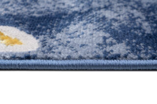 Vloerkleed Shine Marineblauw Goudkleur Abstract 3D-Effect