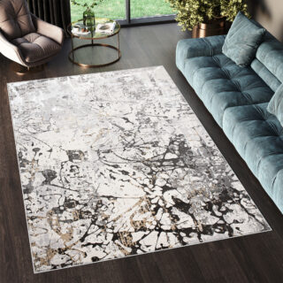 Vloerkleed Golden Grijs Creme Abstract