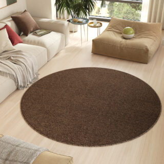 Vloerkleed Nizza Rond Bruin Modern Antislip
