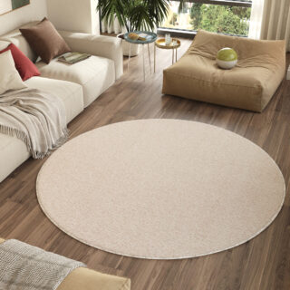 Vloerkleed Nizza Rond Creme Modern Antislip