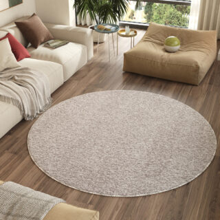 Vloerkleed Nizza Rond Licht Beige Modern Antislip