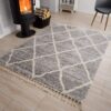 Vloerkleed Versay Fringes Grijs Kwastjes Boho Duurzaam Design