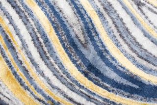 Vloerkleed Shine Goudkleur Blauw Grijs Abstract 3D-Effect